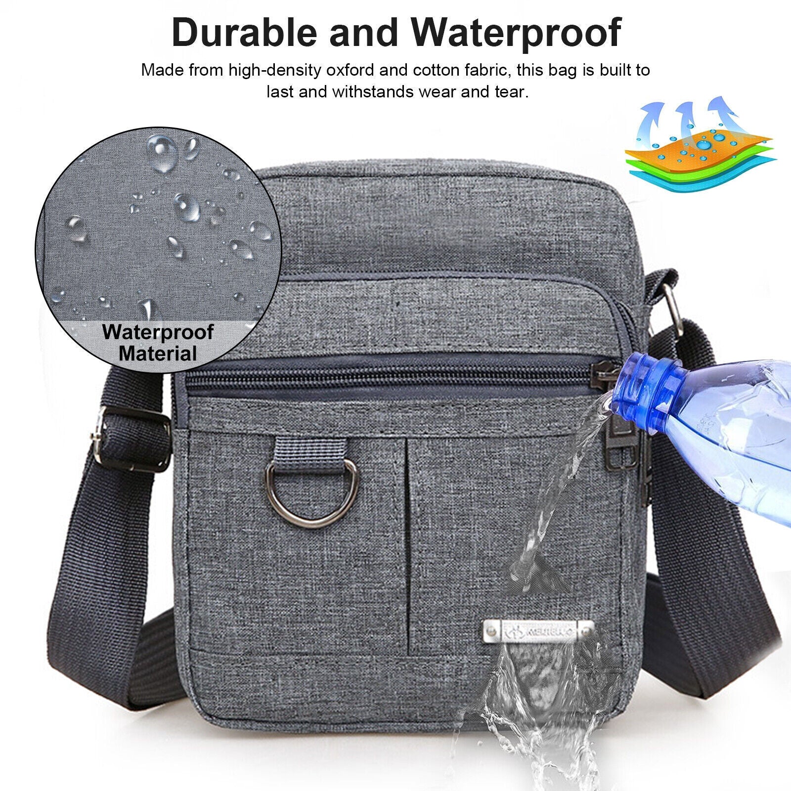 Waterproof Messenger Cross Body Ladies Handbag Shoulder Bag Womens Large Purse